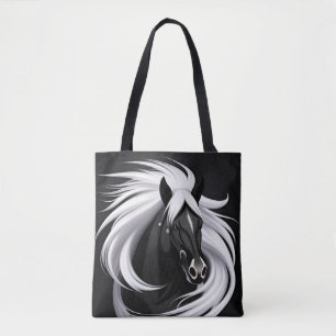 Prächtiges schwarzes Pferd Tasche