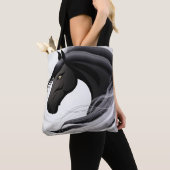 Prächtiges schwarzes Pferd Tasche (Von Nahem)