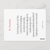 Prachtkarte Saint Anastasia Postkarte (Rückseite)