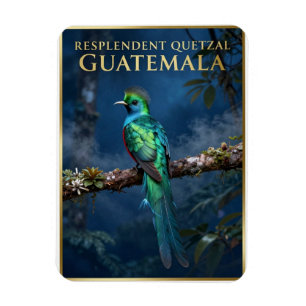 🐦 Prachtquetzal Guatemala Wolkenwald Magnet