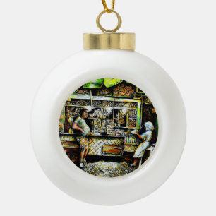 Prachtvoll Keramik Kugel-Ornament
