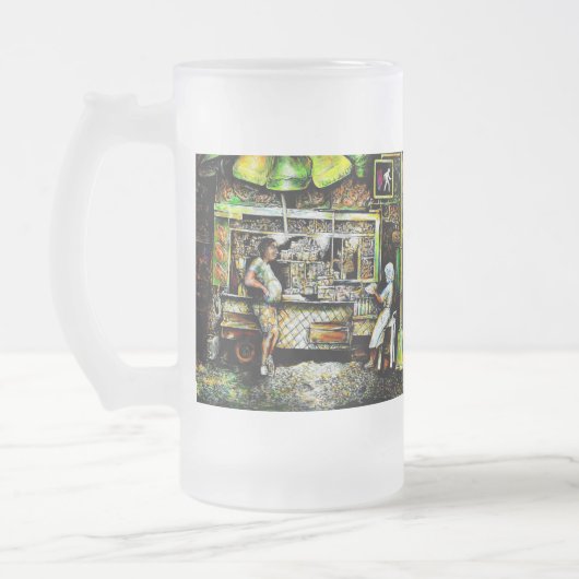 Prachtvoll Mattglas Bierglas (Links)