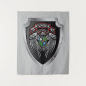 Prachtvolle 1. Bat 75. Ranger Regimental Scroll Wandteppich (Vorderseite)