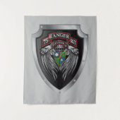 Prachtvolle 2. Bat 75. Ranger Regimental Scroll Wandteppich (Vorderseite)