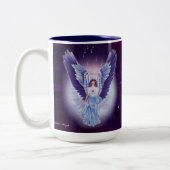 Prachtvolle blaue Saphir-Engels-Tasse Zweifarbige Tasse (Links)