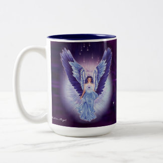 Prachtvolle blaue Saphir-Engels-Tasse Zweifarbige Tasse