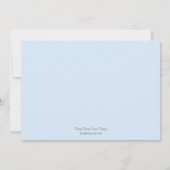 Prachtvolle Cross Foto Taufe Einladung - Blau (Rückseite)