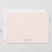 Prachtvolle Cross Foto Taufe Einladung - Rosa (Rückseite)