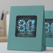 Prachtvolle Elegante Türkisblaue Diamanten 80. Geb