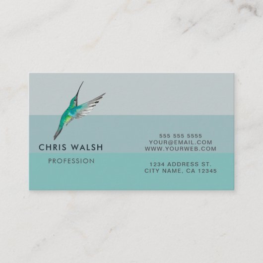 Prachtvolle Hummingbird Business Card Visitenkarte (Vorderseite)