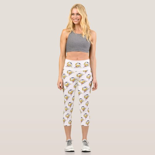 Prachtvolle Neoplastik Art Monogramm. Buchstabe O Capri Leggings (Vorderseite)