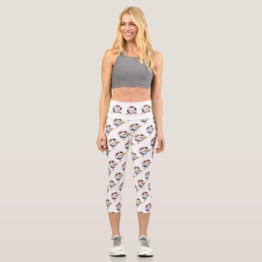 Prachtvolle Neoplastik Art Monogramm. Buchstabe Q Capri Leggings (Vorderseite)