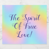 Prachtvolle Pastel-Rainbow-Hochzeit Alkoholflaschenetikett (Einzelnes Label)