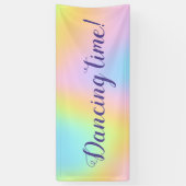 Prachtvolle Pastel-Rainbow-Hochzeit Banner (Vertikal)