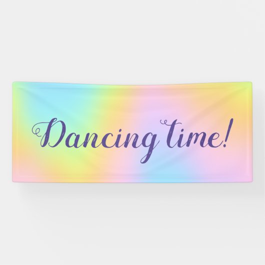 Prachtvolle Pastel-Rainbow-Hochzeit Banner (Horizontal)