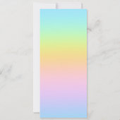 Prachtvolle Pastel-Rainbow-Hochzeit Einladung (Rückseite)