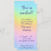 Prachtvolle Pastel-Rainbow-Hochzeit Einladung (Vorne/Hinten)