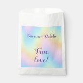 Prachtvolle Pastel-Rainbow-Hochzeit Geschenktütchen (Vorderseite)