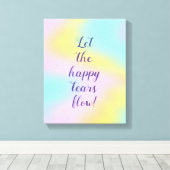 Prachtvolle Pastel-Rainbow-Hochzeit Leinwanddruck (Insitu (Holzboden))