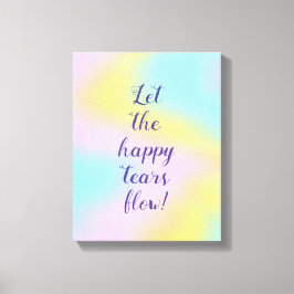 Prachtvolle Pastel-Rainbow-Hochzeit Leinwanddruck