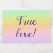 Prachtvolle Pastel-Rainbow-Hochzeit Schaumweinetikett (Einzelnes Label)