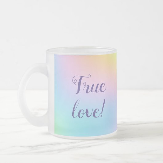 Prachtvolle Pastel Rainbow Hochzeit "Wahre Liebe"! Mattglastasse (Links)