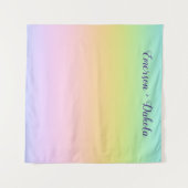 Prachtvolle Pastel-Rainbow-Hochzeitsszene Foto Hin Wandteppich (Vorderseite (Horizontal))