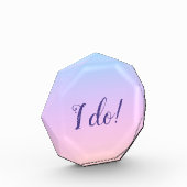 Prachtvolle Pastel Rainbow Wedding "I Do" Acrylic Fotoblock (Links)