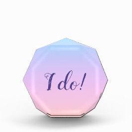 Prachtvolle Pastel Rainbow Wedding "I Do" Acrylic Fotoblock