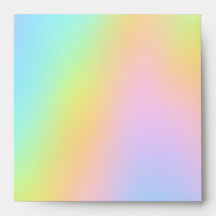 Prachtvolle Pastel Rainbow Wedding Square Envelope