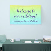 Prachtvolle Pastel Rainbow Wedding "Welcome" Banner (Messeveranstaltung)