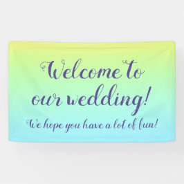 Prachtvolle Pastel Rainbow Wedding "Welcome" Banner
