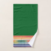 Prachtvolle Regenbogenstreifen Badhandtuch Set (Handtuch)