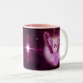 Prachtvolle rosa Saphir-Engels-Tasse Zweifarbige Tasse (VorderseiteRechts)