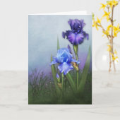 "Prachtvolle Schwertlilien II " Karte (Gelbe Blume)