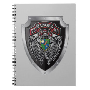 Prachtvoller 1. Bat 75. Ranger Regimental Scroll Notizblock