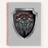 Prachtvoller 1. Bat 75. Ranger Regimental Scroll Notizblock (Vorderseite)
