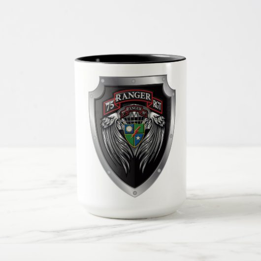 Prachtvoller 3. Bat 75. Ranger Regimental Scroll Tasse (Zentrum)