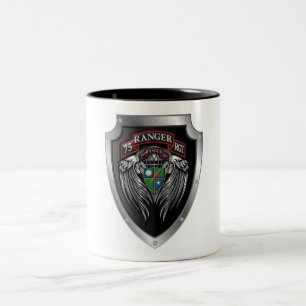 Prachtvoller 3. Bat 75. Ranger Regimental Scroll Zweifarbige Tasse