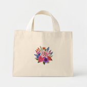 Prachtvoller Blumenstrauß Mini Stoffbeutel (Vorne)