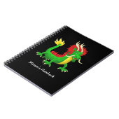 Prachtvoller chinesischer Drache Notizblock (Linke Seite)