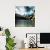 Prachtvoller Krn-See mit Berg Krn, Slowenien Poster (Heimbüro)