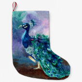 Prachtvoller Pfau II Kleiner Weihnachtsstrumpf (Vorderseite)