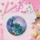 Prachtvoller Pfau II Pappteller (Party)