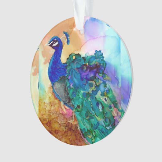 Prachtvoller Pfau Ornament (Vorderseite)