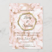 Prachtvoller rosa Marmor Einladung (Vorne/Hinten)