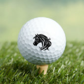 Prachtvoller schwarzer Pferdekopf Golfball (Insitu T-Shirt)