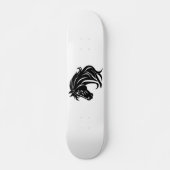 Prachtvoller schwarzer Pferdekopf Skateboard (Vorne)