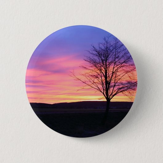 Prachtvoller Sonnenaufgang Button (Vorderseite)