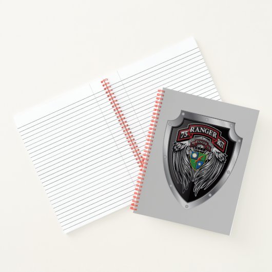 Prachtvoller STB Bat 75. Ranger Regimental Scroll Notizblock (Innenseite)